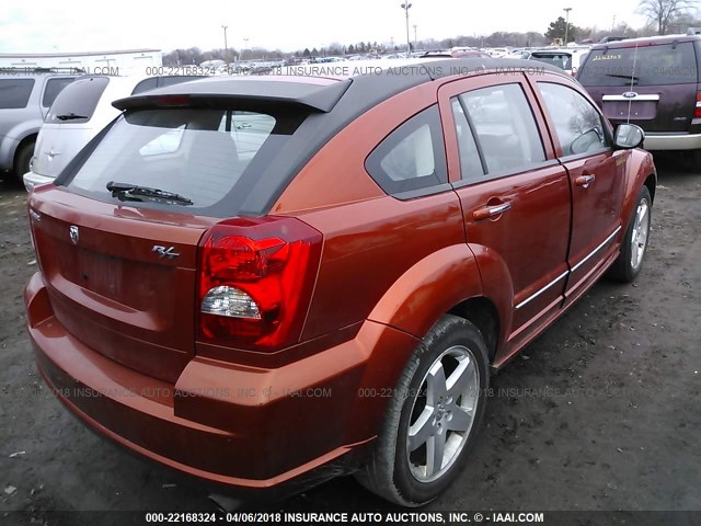 1B3HB78K97D317887 - 2007 DODGE CALIBER R/T ORANGE photo 4