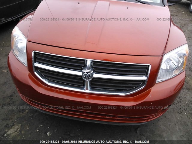 1B3HB78K97D317887 - 2007 DODGE CALIBER R/T ORANGE photo 6