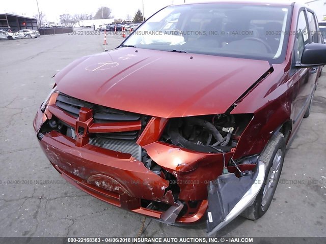 2D8HN44H38R777870 - 2008 DODGE GRAND CARAVAN SE ORANGE photo 6