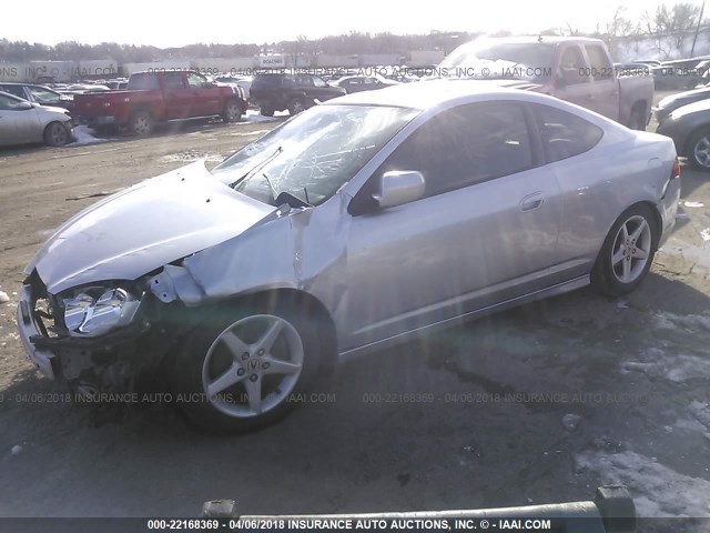 JH4DC53032C040056 - 2002 ACURA RSX TYPE-S SILVER photo 2