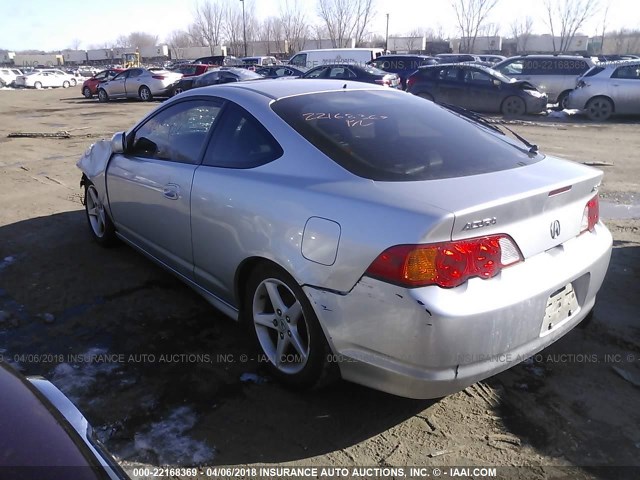 JH4DC53032C040056 - 2002 ACURA RSX TYPE-S SILVER photo 3