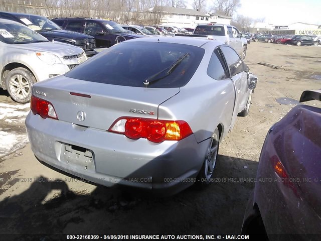 JH4DC53032C040056 - 2002 ACURA RSX TYPE-S SILVER photo 4