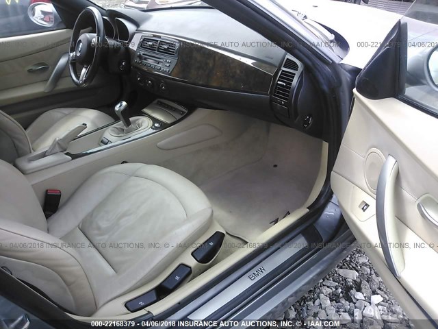 4USBU33517LW60301 - 2007 BMW Z4 3.0 SILVER photo 5