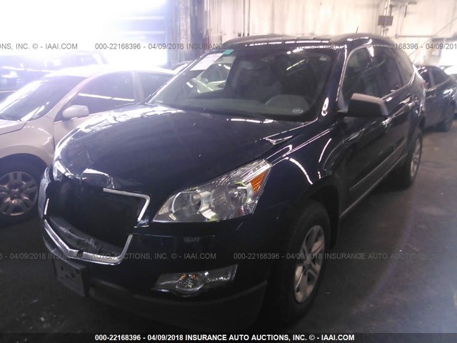 1GNLREED4AJ224337 - 2010 CHEVROLET TRAVERSE LS BLUE photo 2