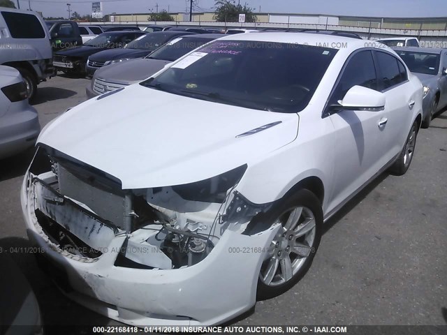 1G4GC5EG3AF272612 - 2010 BUICK LACROSSE CXL WHITE photo 2