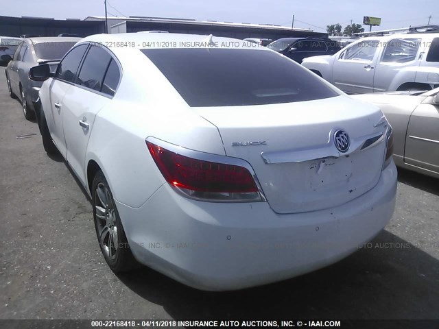 1G4GC5EG3AF272612 - 2010 BUICK LACROSSE CXL WHITE photo 3