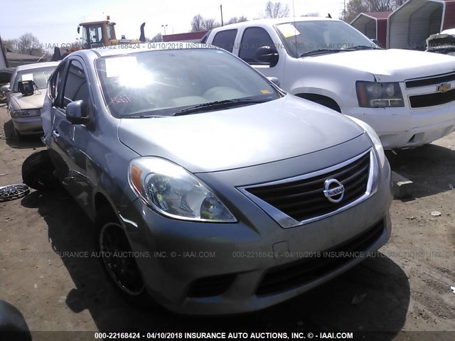 3N1CN7AP1CL914349 - 2012 NISSAN VERSA S/SV/SL GRAY photo 1