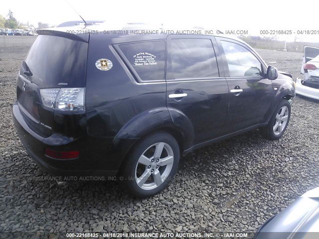 JA4MT41X87Z002168 - 2007 MITSUBISHI OUTLANDER XLS BLACK photo 4