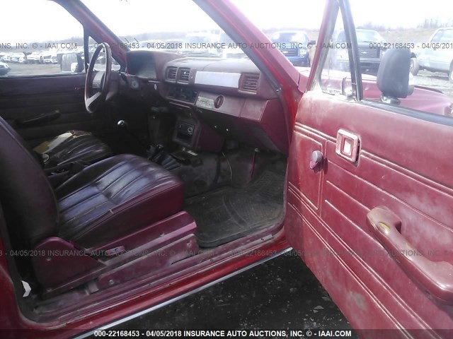 JT4RN62D1K0242679 - 1989 TOYOTA 4RUNNER RN60 RED photo 5