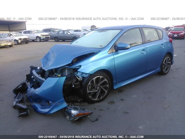 JTNKARJE3GJ520701 - 2016 TOYOTA SCION IM BLUE photo 2