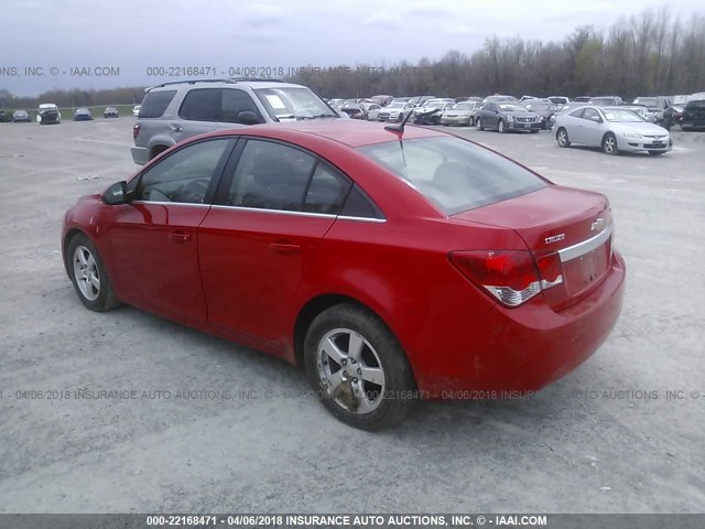 1G1PC5SB6E7133760 - 2014 CHEVROLET CRUZE LT RED photo 3