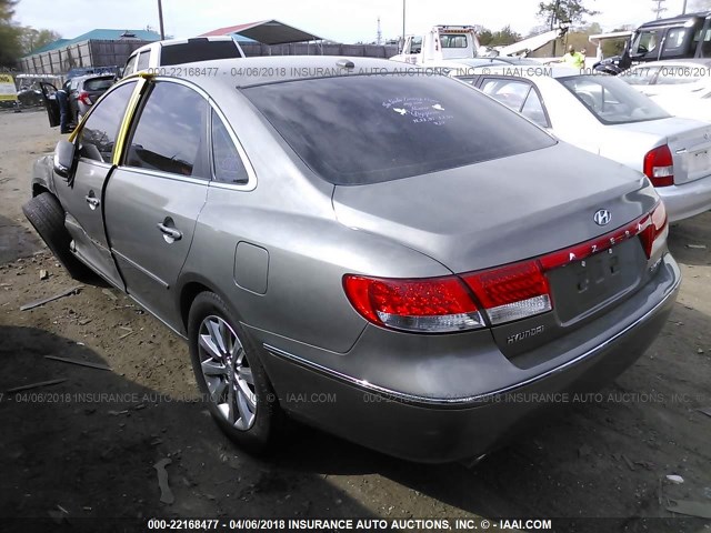 KMHFC46F49A381391 - 2009 HYUNDAI AZERA SE/LIMITED GRAY photo 3