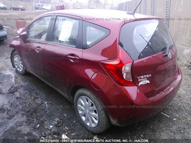 3N1CE2CP7GL404142 - 2016 NISSAN VERSA NOTE S/S PLUS/SV/SL/SR RED photo 3