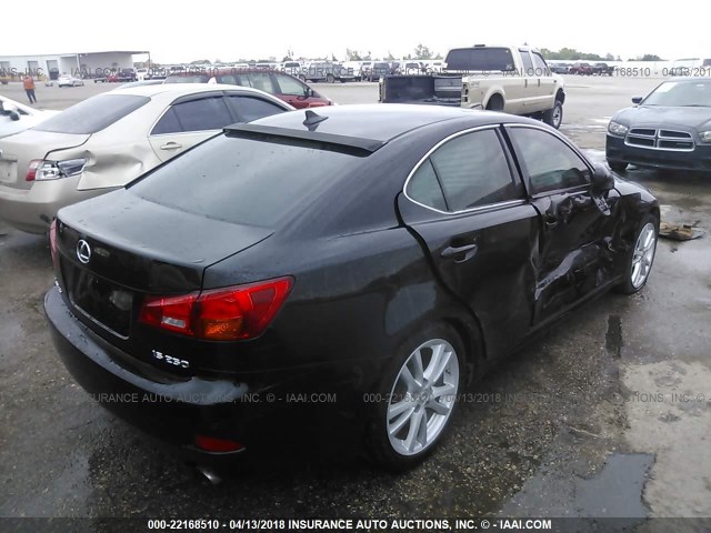 JTHBK262672029412 - 2007 LEXUS IS 250 BLACK photo 4