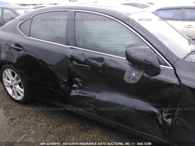 JTHBK262672029412 - 2007 LEXUS IS 250 BLACK photo 6