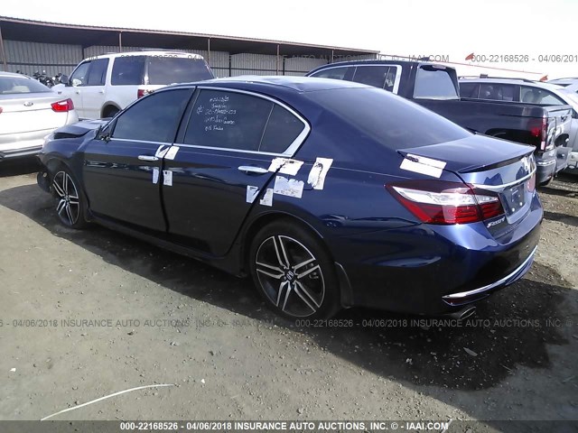 1HGCR2F5XHA258244 - 2017 HONDA ACCORD SPORT 蓝色 照片 3