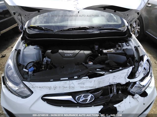 KMHCT4AE7EU640885 - 2014 HYUNDAI ACCENT GLS/GS WHITE photo 10