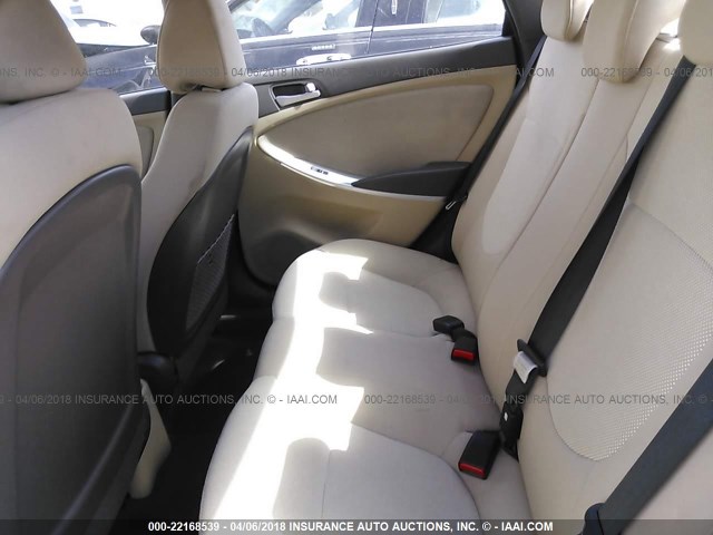 KMHCT4AE7EU640885 - 2014 HYUNDAI ACCENT GLS/GS WHITE photo 8