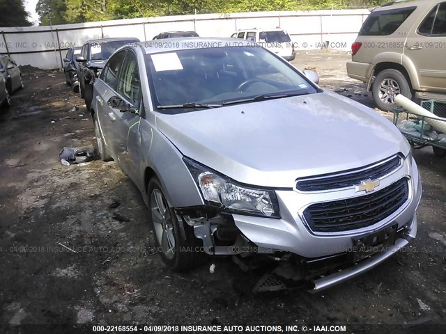 1G1PE5SB7F7101086 - 2015 CHEVROLET CRUZE LT SILVER photo 1