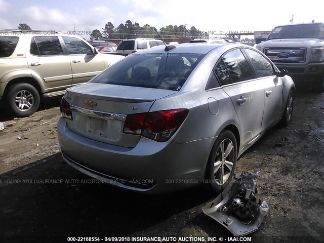 1G1PE5SB7F7101086 - 2015 CHEVROLET CRUZE LT SILVER photo 4