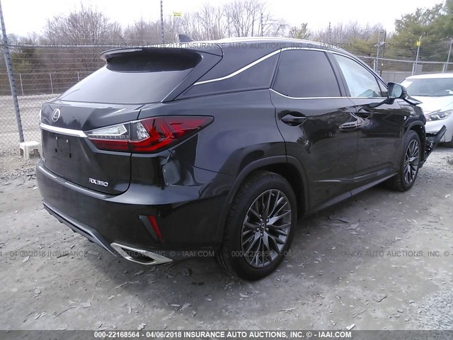 2T2BZMCA4HC116910 - 2017 LEXUS RX 350/BASE/F SPORT BLACK photo 4