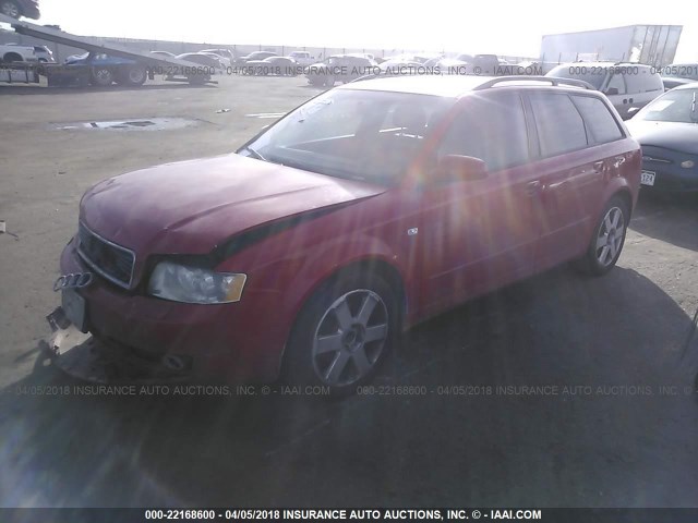 WAUVC68E04A246012 - 2004 AUDI A4 1.8T AVANT QUATTRO RED photo 2