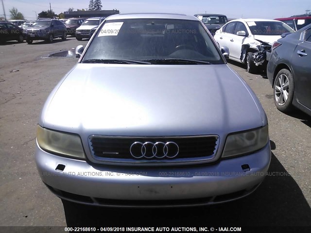 WAUDC28D4YA041570 - 2000 AUDI A4 1.8T QUATTRO SILVER photo 6