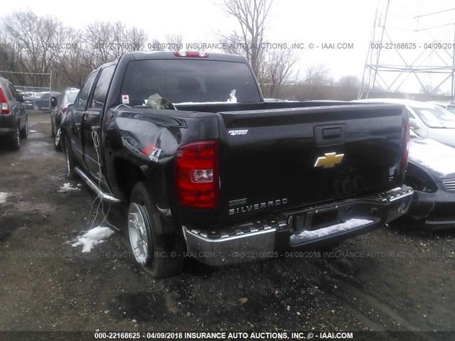 1GCPKSE71CF123334 - 2012 CHEVROLET SILVERADO K1500 LT BLACK photo 3