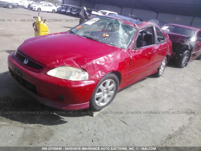 1HGEM1154XL067933 - 1999 HONDA CIVIC SI/SIR RED photo 2