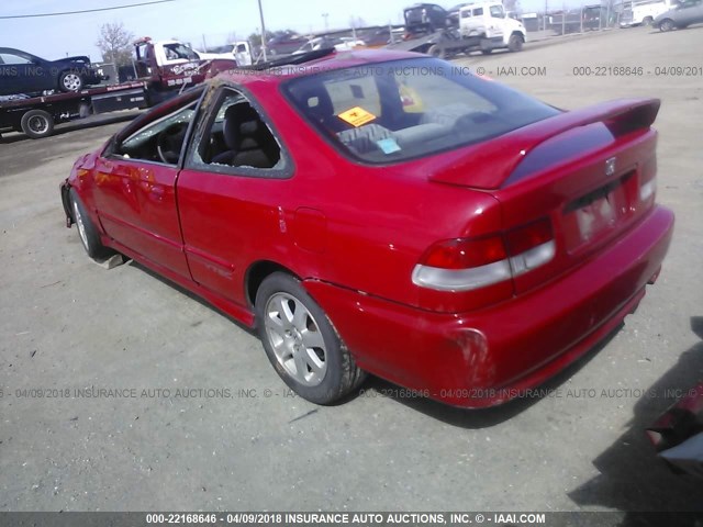 1HGEM1154XL067933 - 1999 HONDA CIVIC SI/SIR RED photo 3