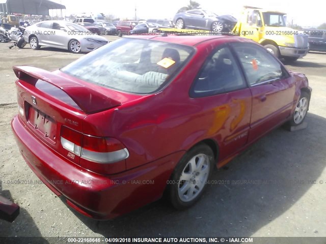 1HGEM1154XL067933 - 1999 HONDA CIVIC SI/SIR RED photo 4