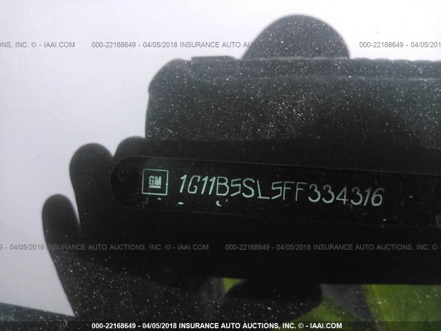 1G11B5SL5FF334316 - 2015 CHEVROLET MALIBU LS 蓝色 照片 9