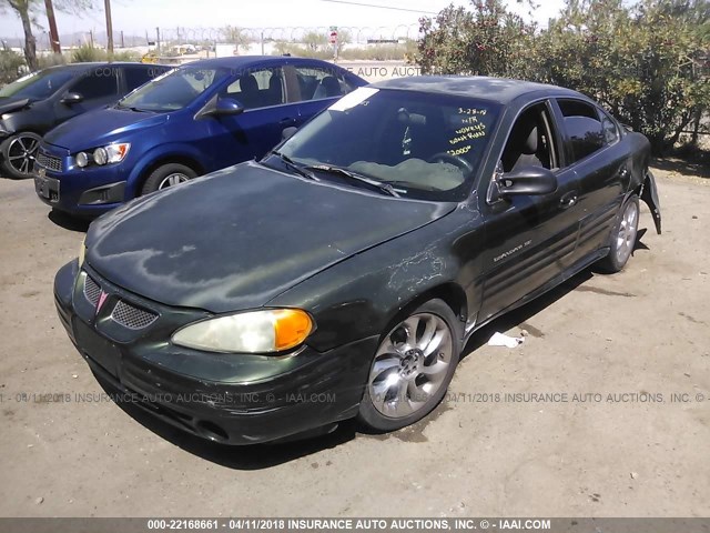 1G2NF52T6YC533784 - 2000 PONTIAC GRAND AM SE1 GREEN photo 2