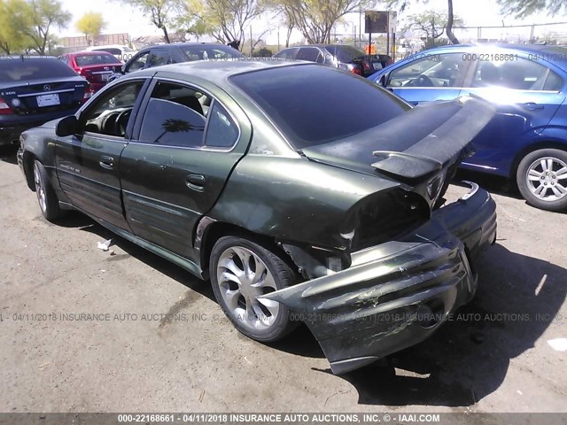 1G2NF52T6YC533784 - 2000 PONTIAC GRAND AM SE1 GREEN photo 3