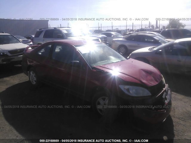 1HGEM21135L077501 - 2005 HONDA CIVIC DX VP RED photo 1