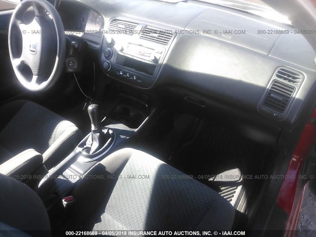 1HGEM21135L077501 - 2005 HONDA CIVIC DX VP RED photo 5