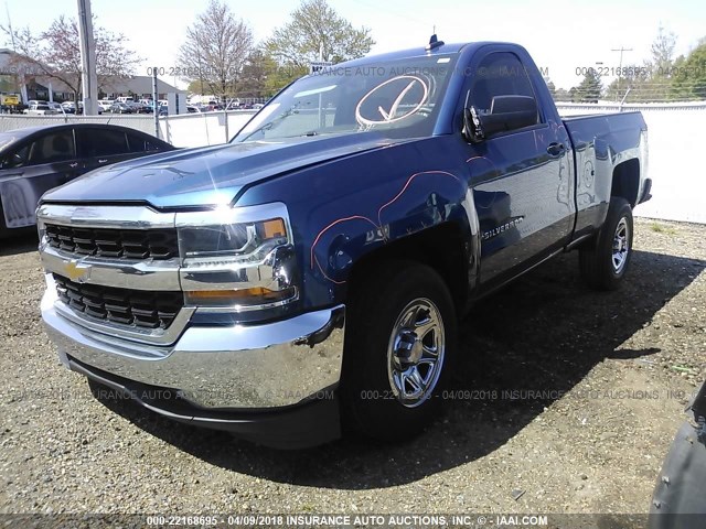 1GCNCNEH6HZ108638 - 2017 CHEVROLET SILVERADO C1500/C1500  LS BLUE photo 2