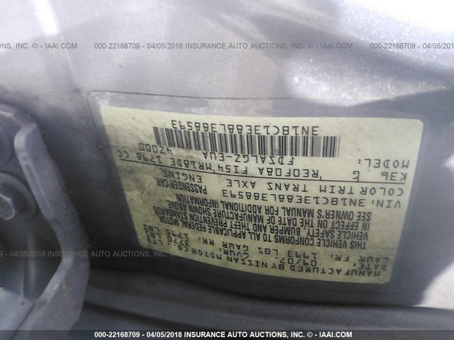 3N1BC13E88L388593 - 2008 NISSAN VERSA S/SL GRAY photo 9