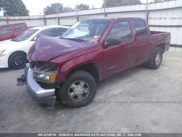 1GCCS136358100955 - 2005 CHEVROLET COLORADO RED photo 2