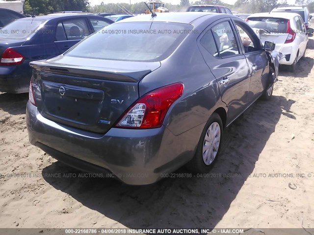 3N1CN7AP4GL811139 - 2016 NISSAN VERSA S/S PLUS/SV/SL GRAY photo 4