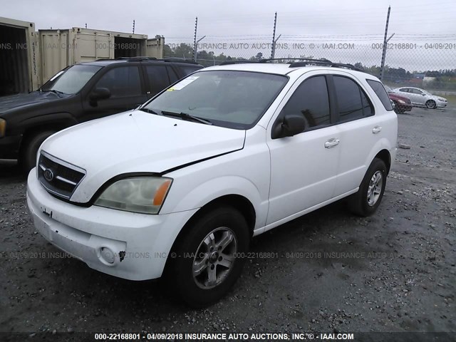 KNDJD733255406928 - 2005 KIA SORENTO EX/LX WHITE photo 2