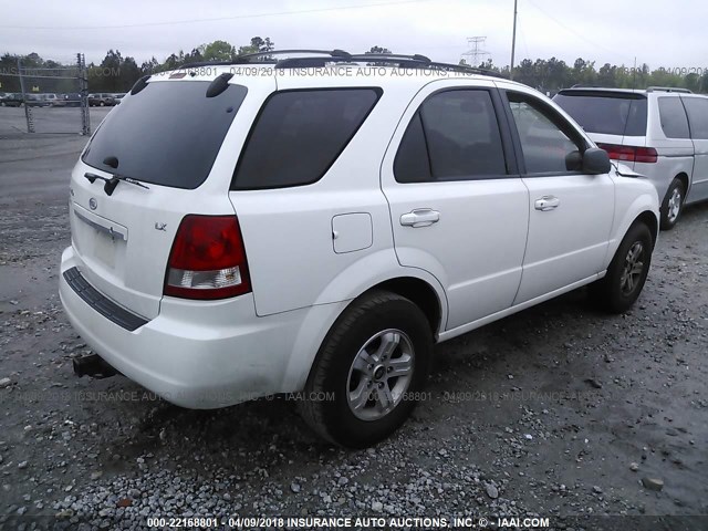 KNDJD733255406928 - 2005 KIA SORENTO EX/LX WHITE photo 4