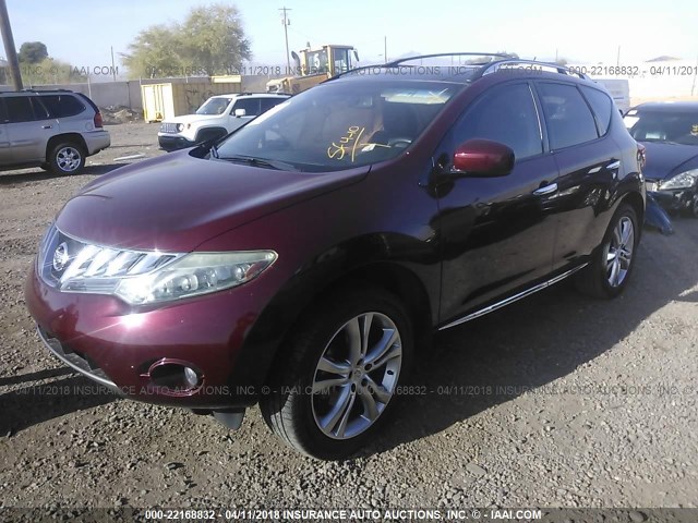 JN8AZ1MU5AW015156 - 2010 NISSAN MURANO S/SL/LE PURPLE photo 2