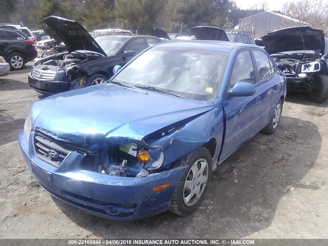 KMHDN46D26U291490 - 2006 HYUNDAI ELANTRA GLS/GT/LIMITED BLUE photo 2