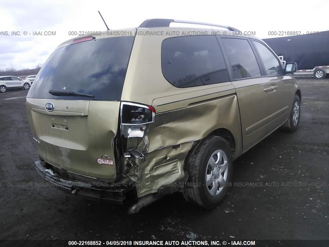 KNDMB233X96307876 - 2009 KIA SEDONA EX/LX GOLD photo 4