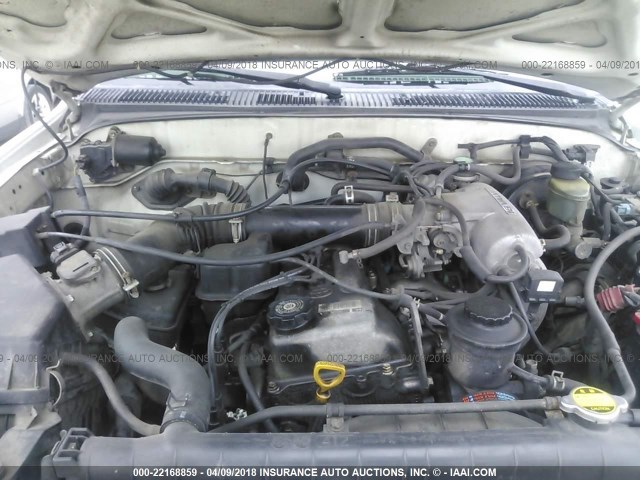 4TAWM72N5WZ171925 - 1998 TOYOTA TACOMA XTRACAB WHITE photo 10