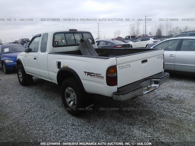 4TAWM72N5WZ171925 - 1998 TOYOTA TACOMA XTRACAB WHITE photo 3