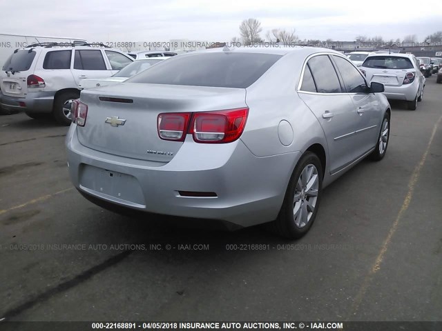 1G11G5SX5DF201024 - 2013 CHEVROLET MALIBU 3LT ვერცხლისფერი ფოტო 4