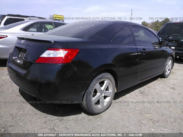 2HGFG12958H555705 - 2008 HONDA CIVIC EXL BLACK photo 4