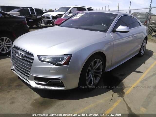 WAUCGAFR2EA006885 - 2014 AUDI S5 PREMIUM PLUS SILVER photo 2